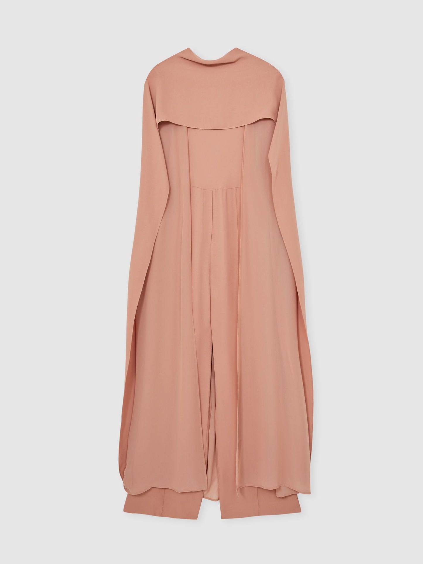 Wide-Leg Cape Jumpsuit in Pink