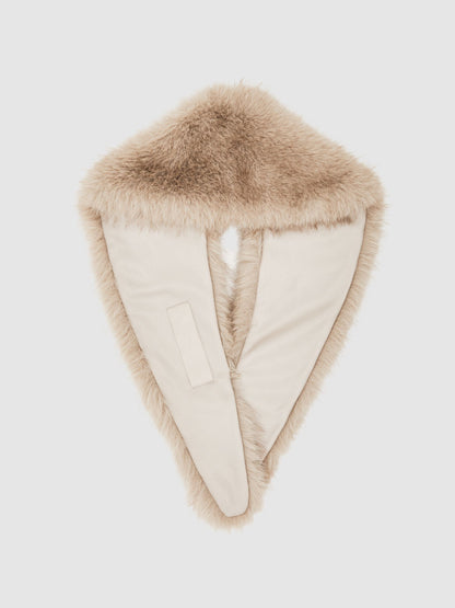 Fur Scarf in Neutral