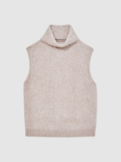 Atelier 100% Brushed-Cashmere Tank Top in Neutral