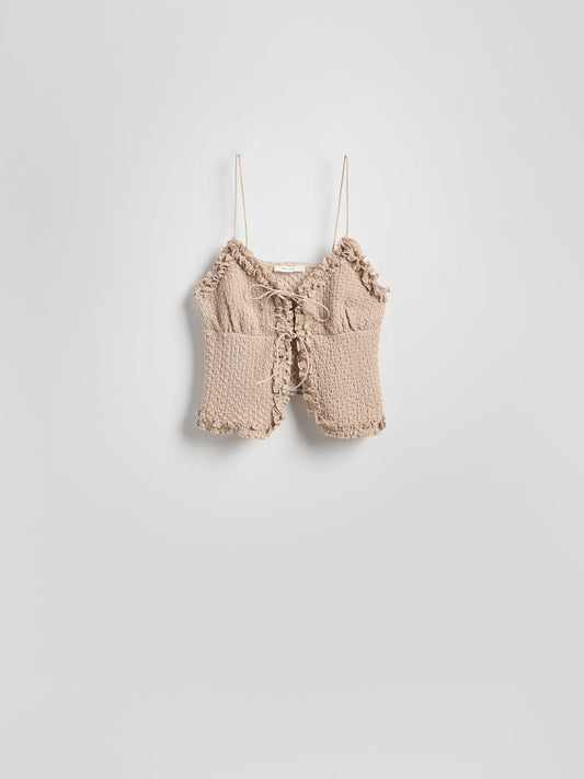 Jersey top with straps