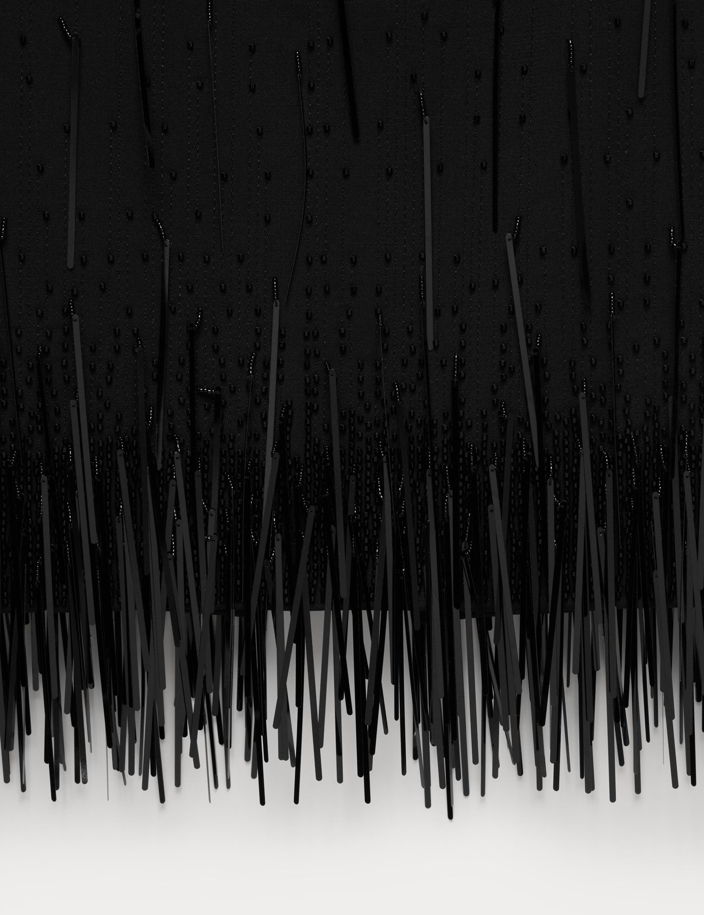 Wool Blend Embellished Tassel Midi Dress