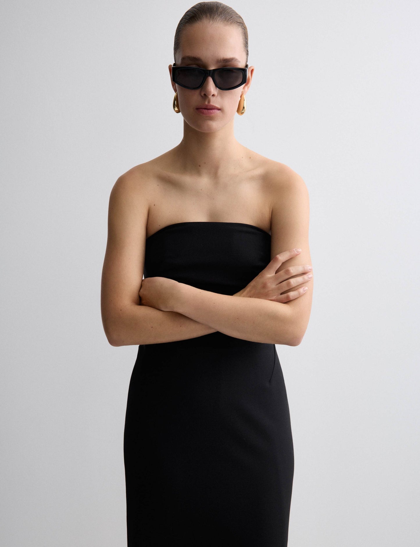 Wool Blend Embellished Tassel Midi Dress