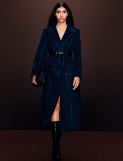 Wool Rich Double Breasted Longline Coat
