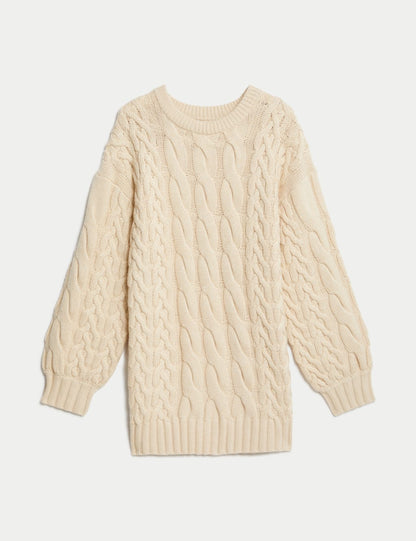 Wool Rich Textured Crew Neck Jumper