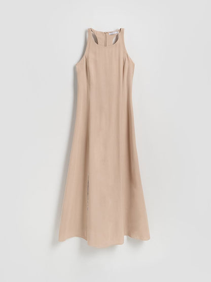 Viscose rich midi dress
