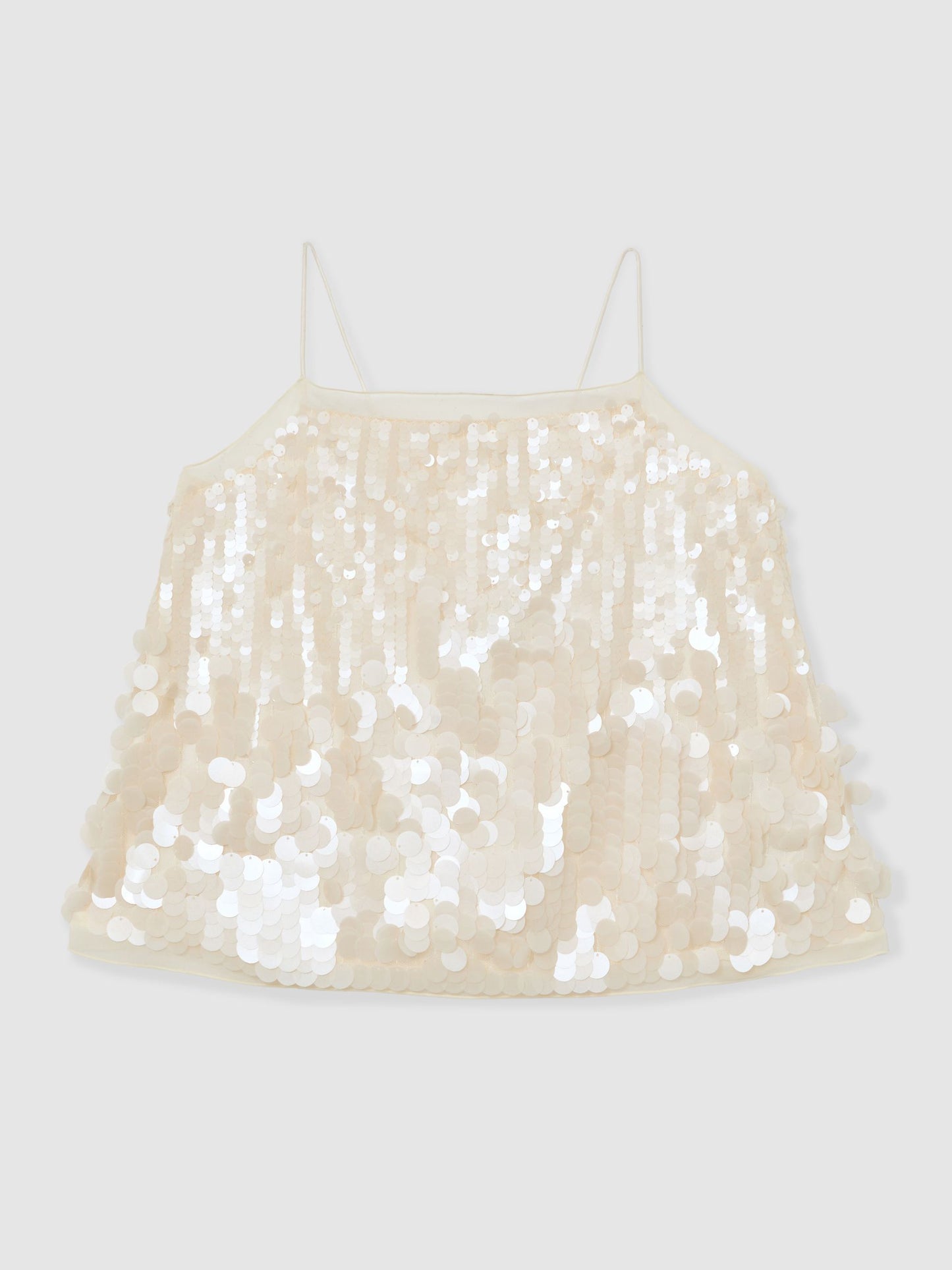 Sequin Cami Top in Cream