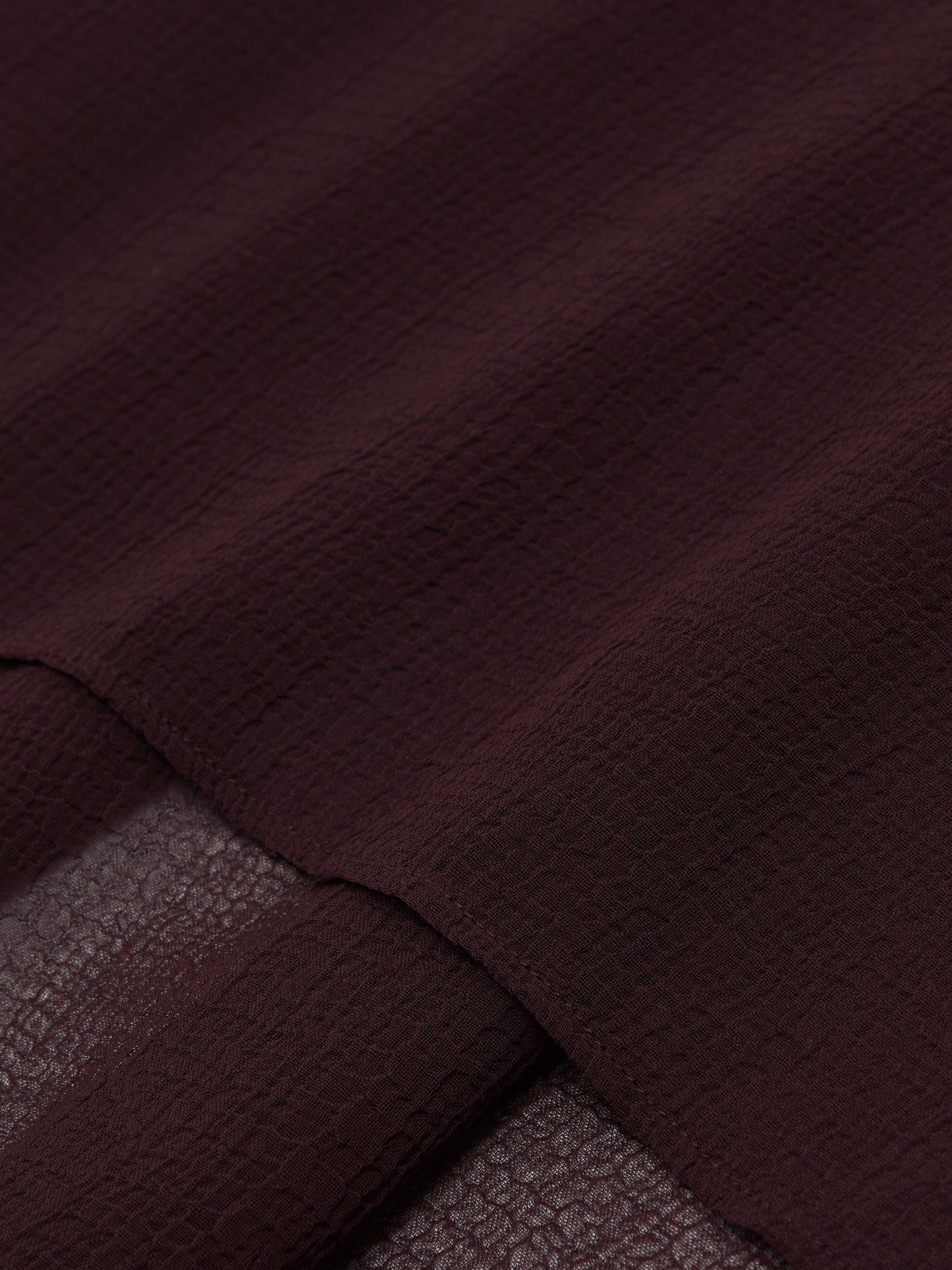 Sheer Textured Maxi Skirt in Chocolate Brown