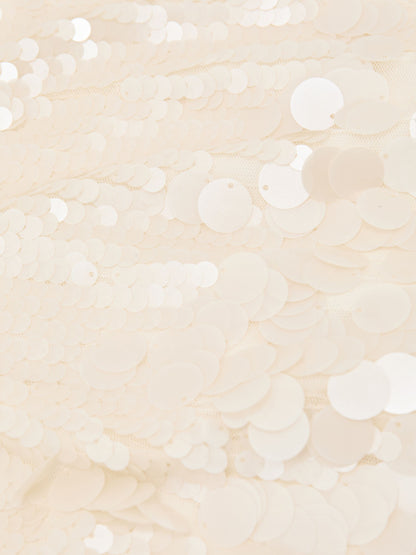 Sequin Mini Skirt in Cream