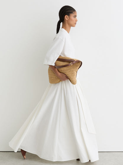 Raffia-Effect Tote Bag in Natural
