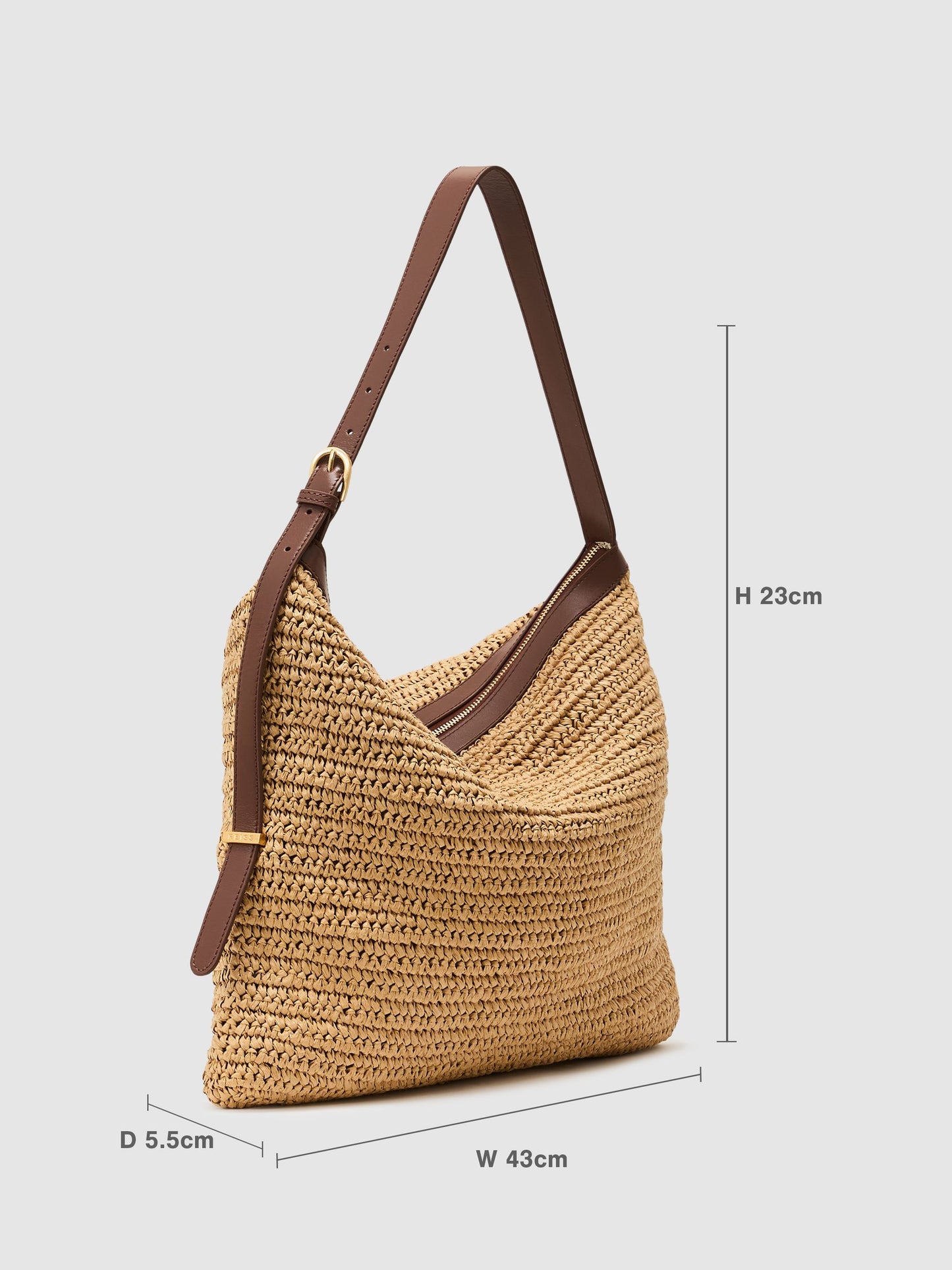 Raffia-Effect Tote Bag in Natural