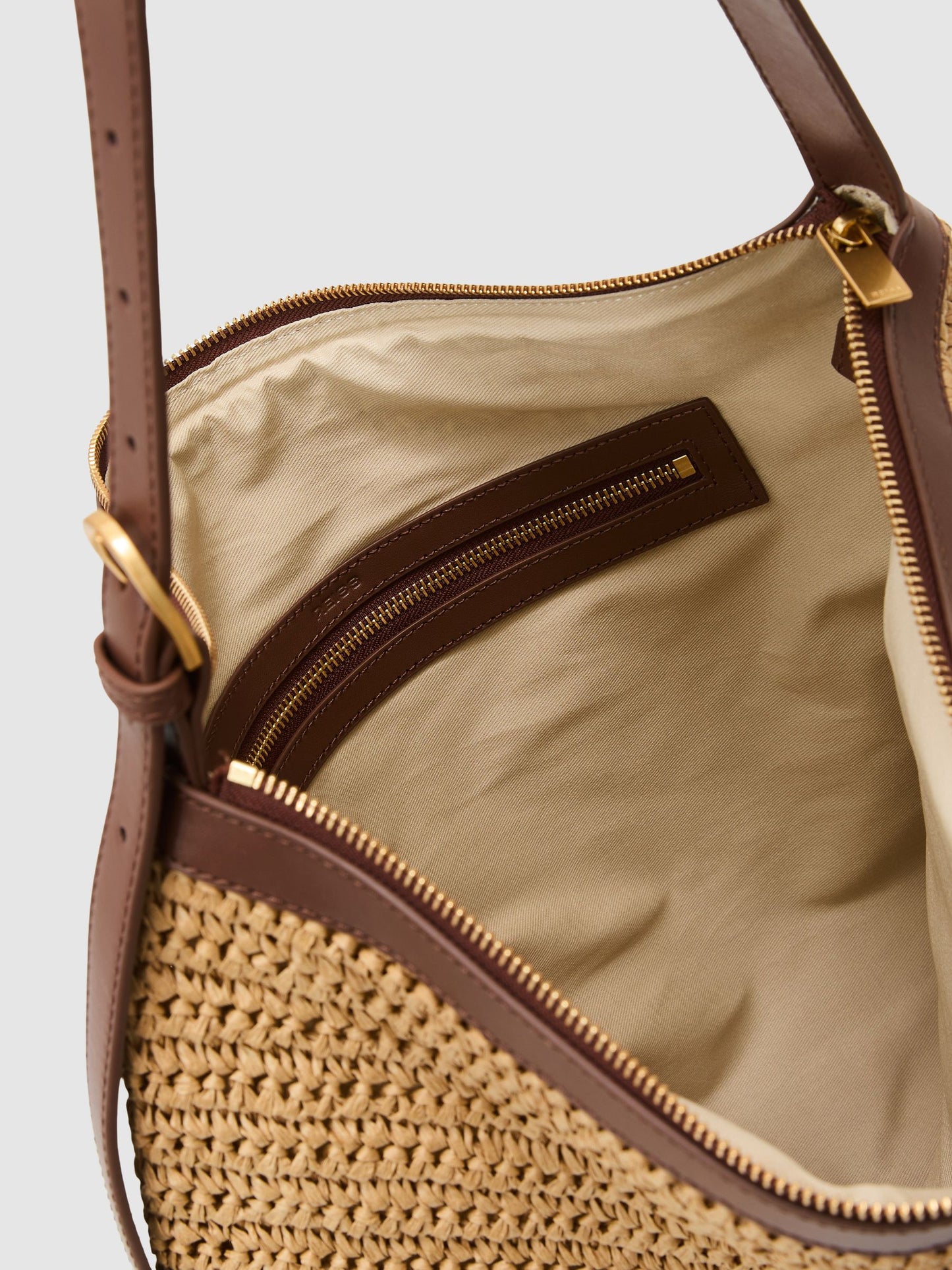 Raffia-Effect Tote Bag in Natural
