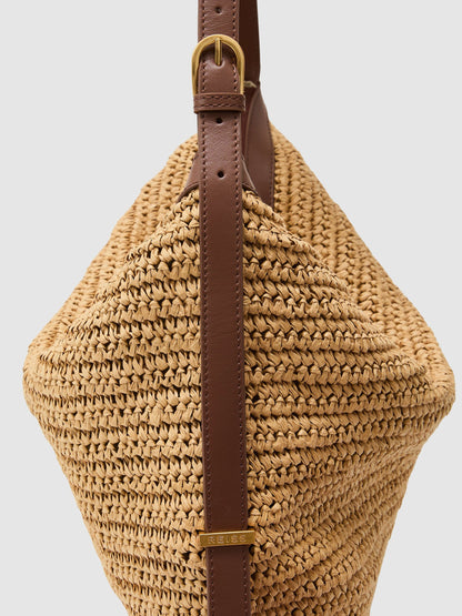 Raffia-Effect Tote Bag in Natural