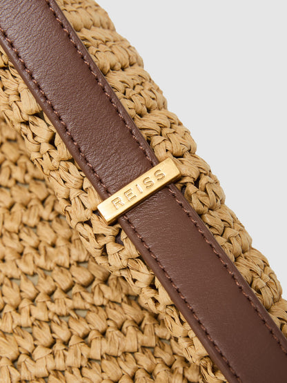 Raffia-Effect Tote Bag in Natural