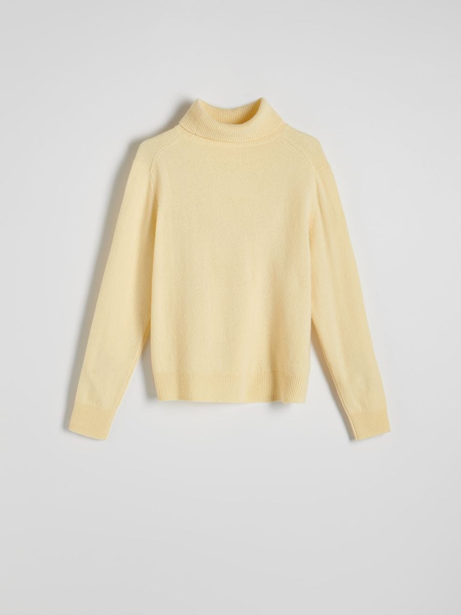 Wool turtleneck top