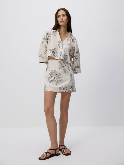 Skort with added linen