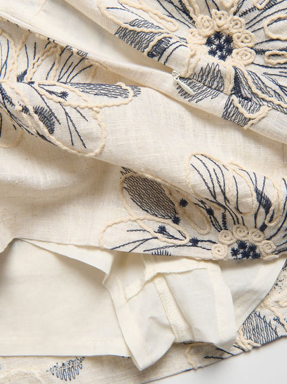 Skort with added linen