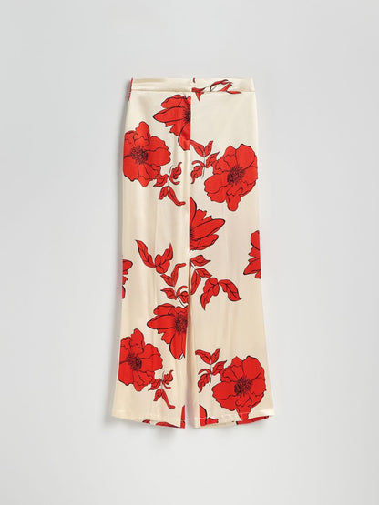 Patterned viscose trousers