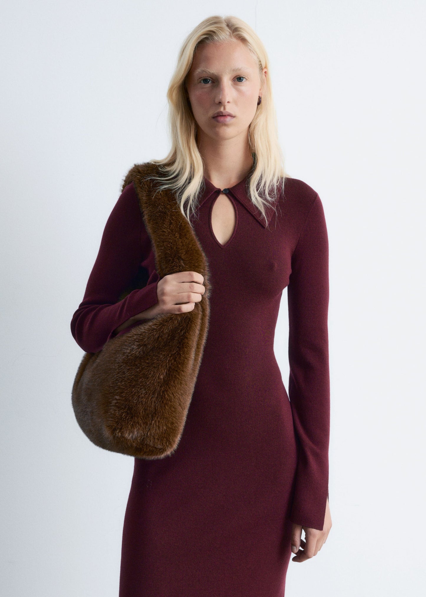 Knitted Wool Midi Dress