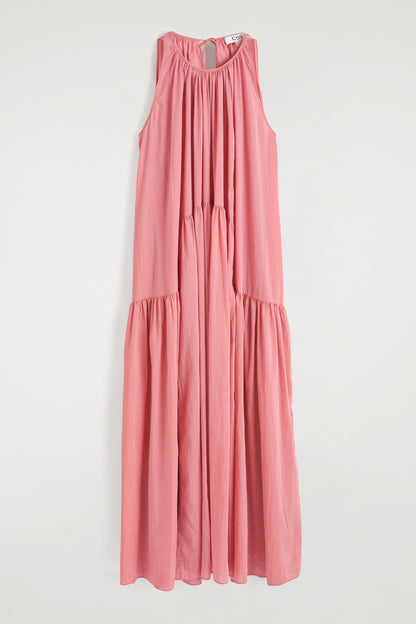 Gathered Halterneck Maxi Dress