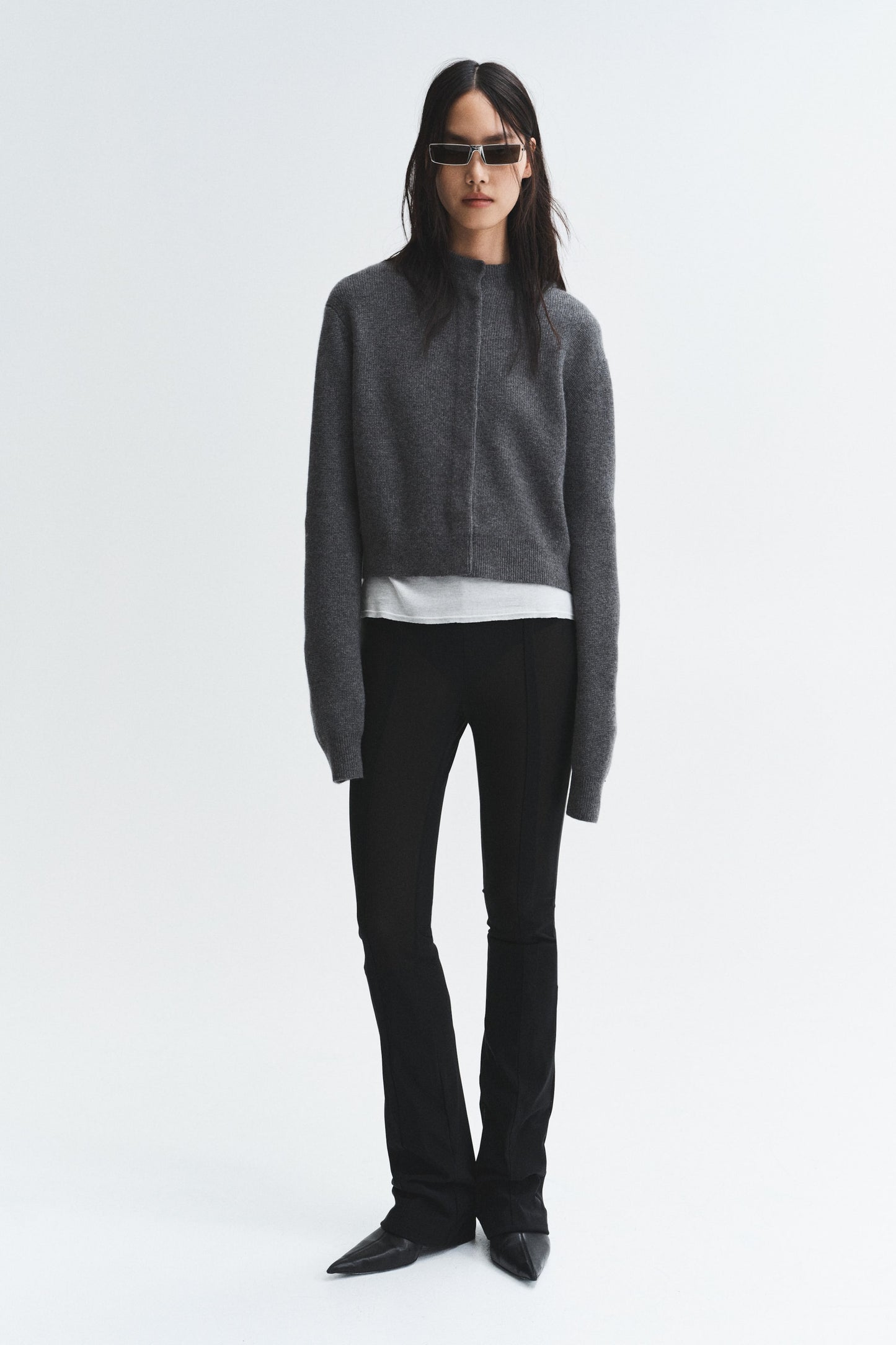 Structured cashmere cardigan