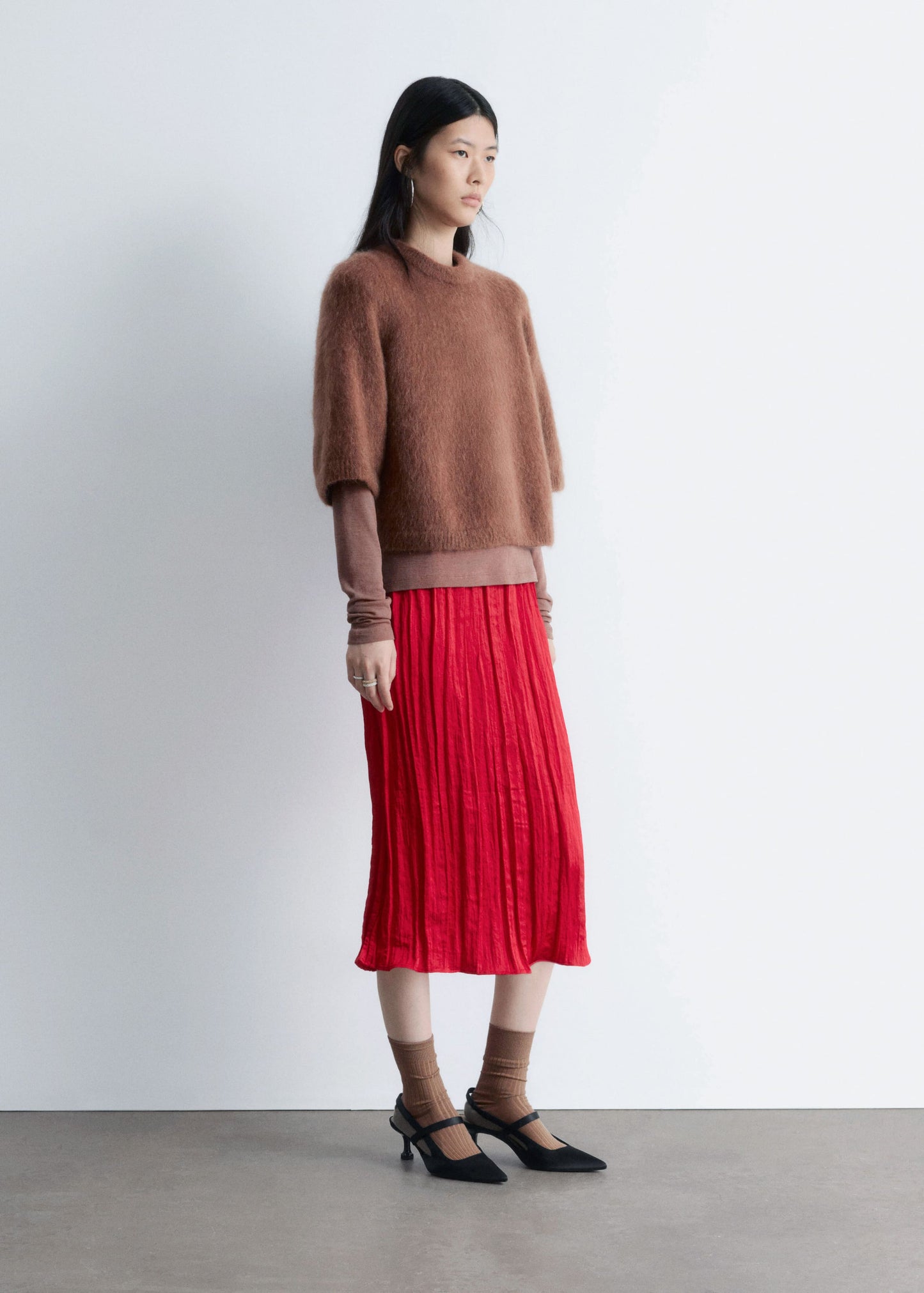 Mohair-Blend Knitted T-shirt