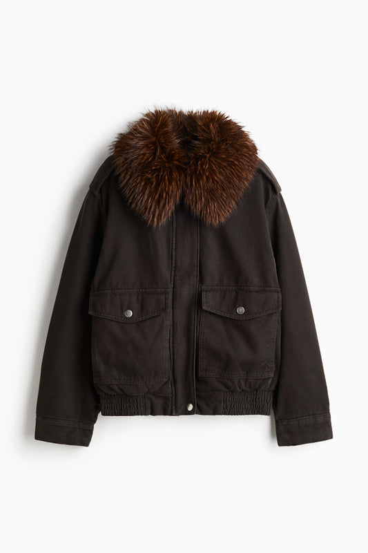 Oversized collared jacket