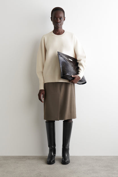Rounded Double-Faced Wool Jumper