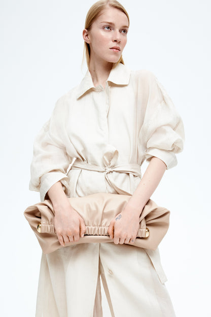 Ramie trench coat