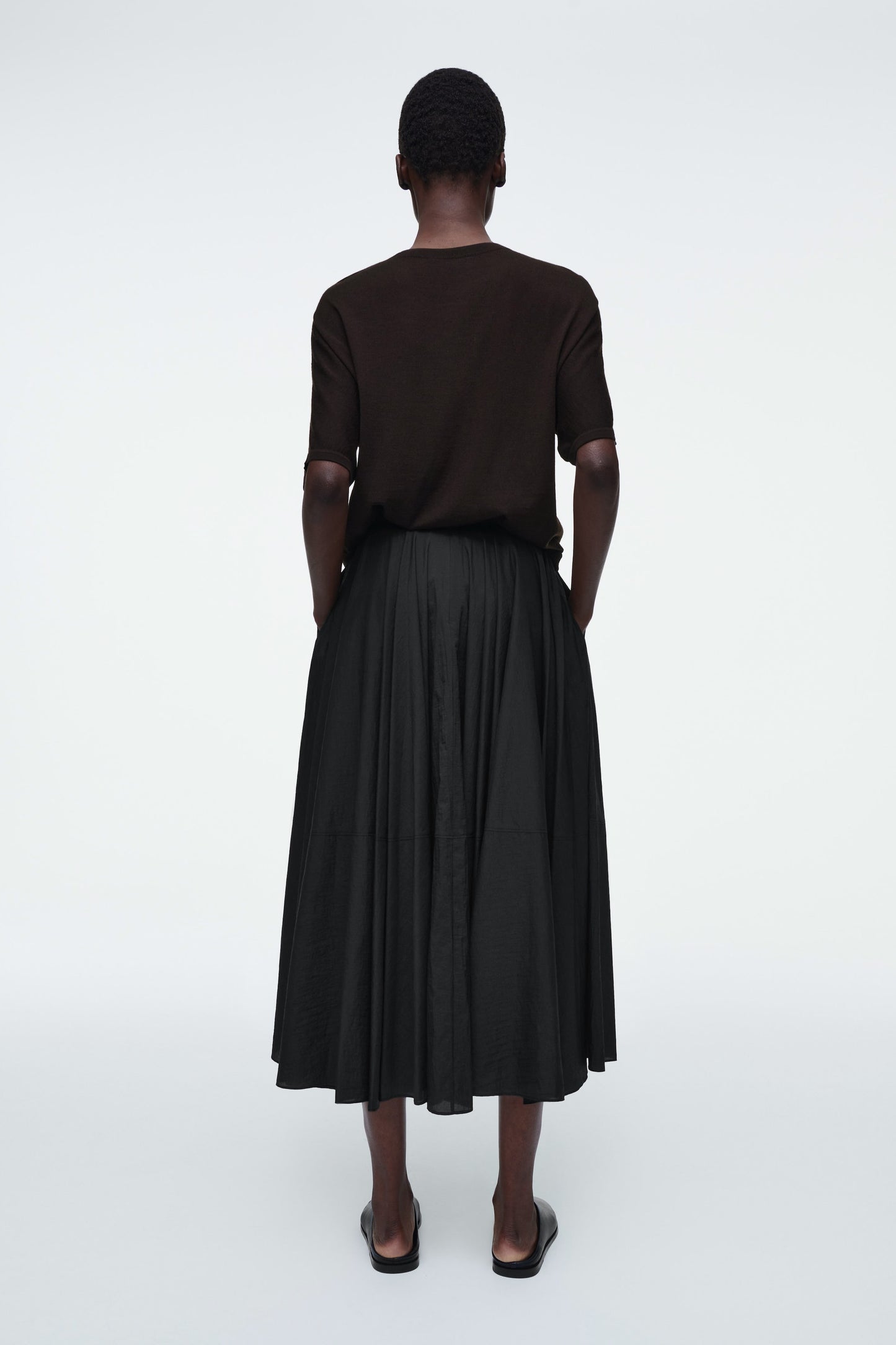 Circle-Cut Midi Skirt