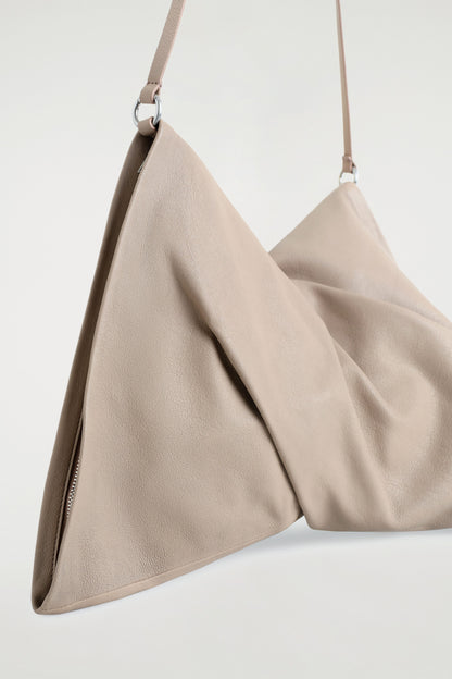 Twisted Leather Clutch Bag