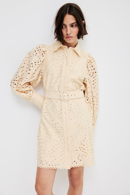 Broderie anglaise shirt dress