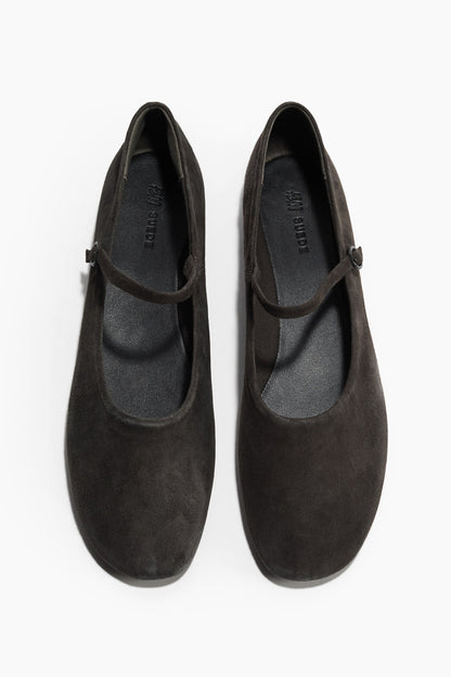 Suede Mary Jane ballet flats