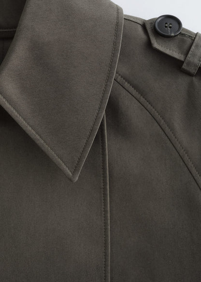 Double-Breasted Trench Jacket