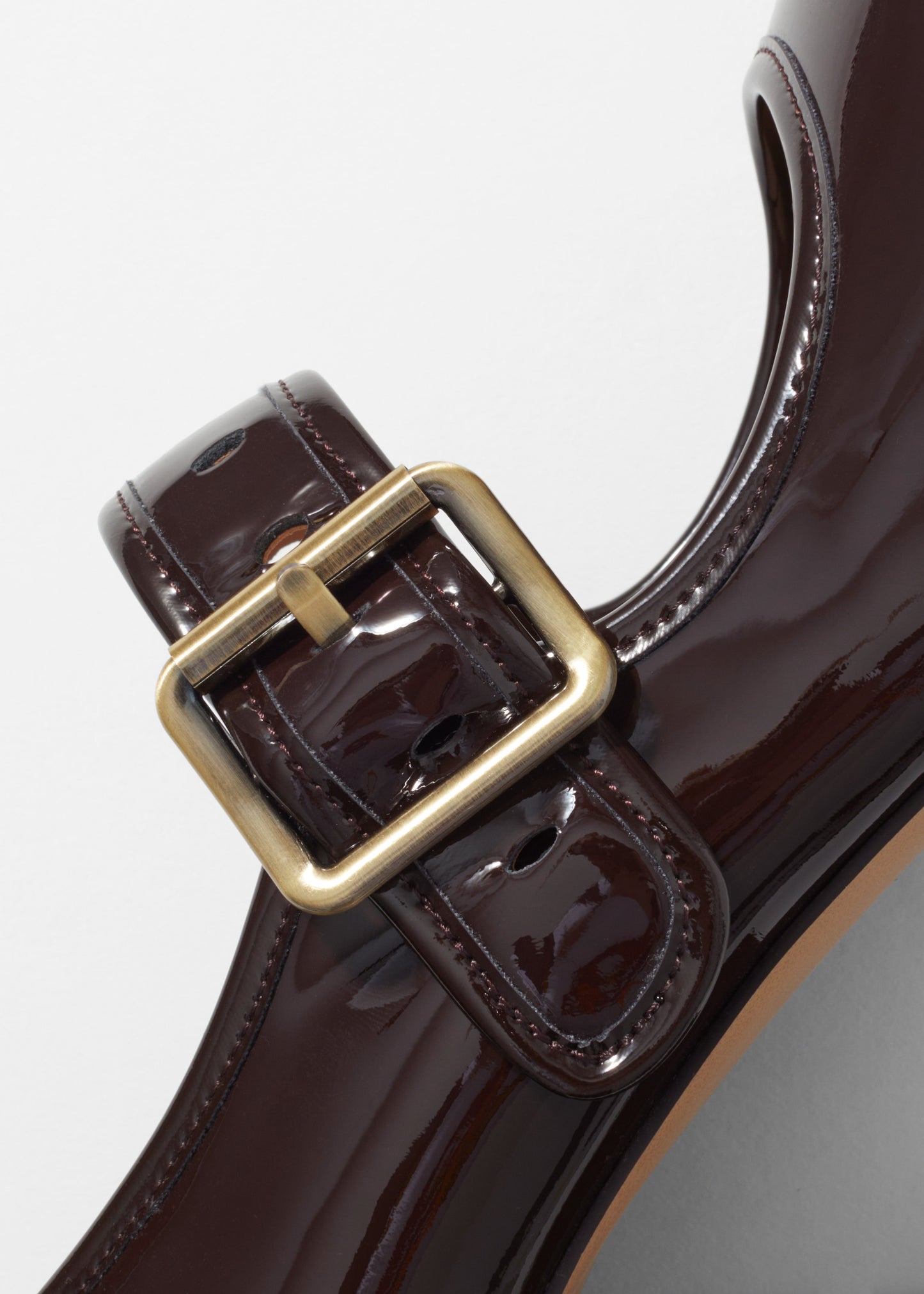 Mary-Jane Leather Pumps