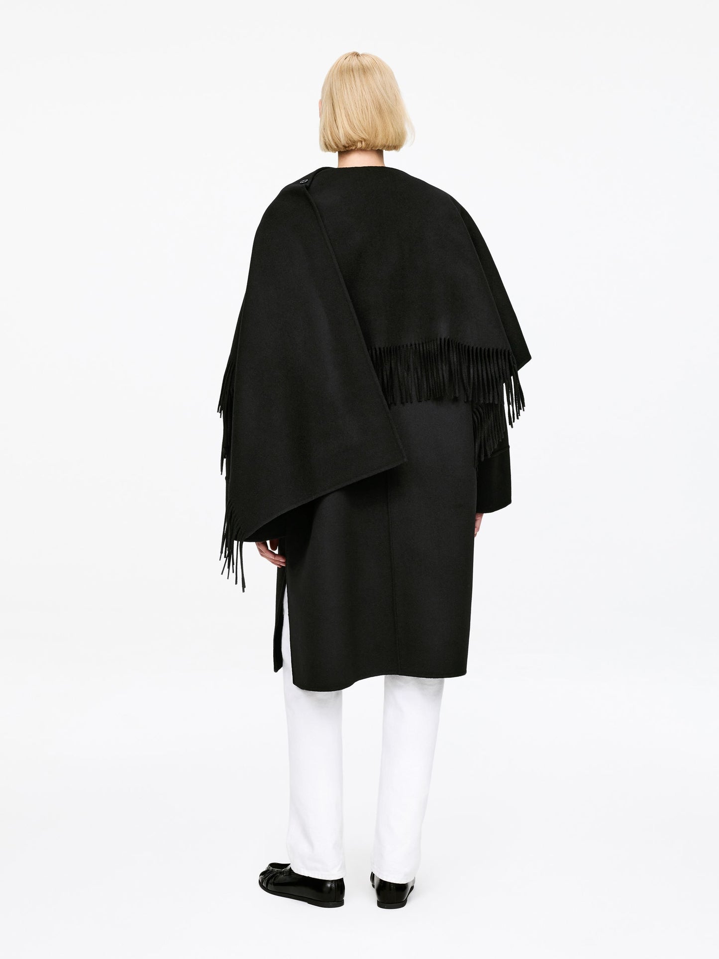 Doublé Wool-Blend Cape Coat