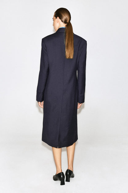 Wool Double-Breasted Longline Blazer