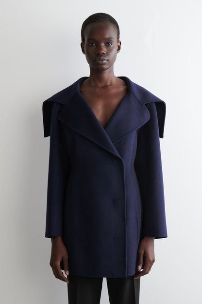 Sculpted Double-Faced Wool Coat