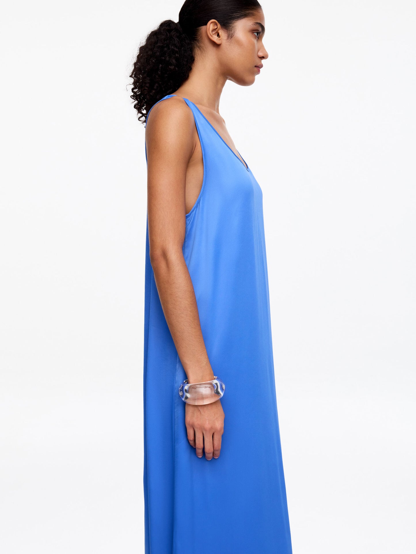 Sleeveless Satin Dress