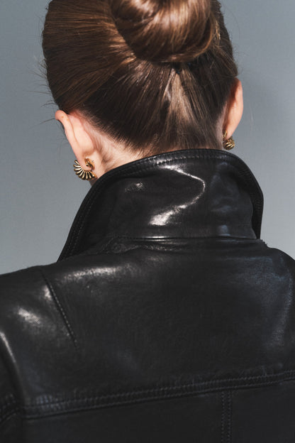Leather coat