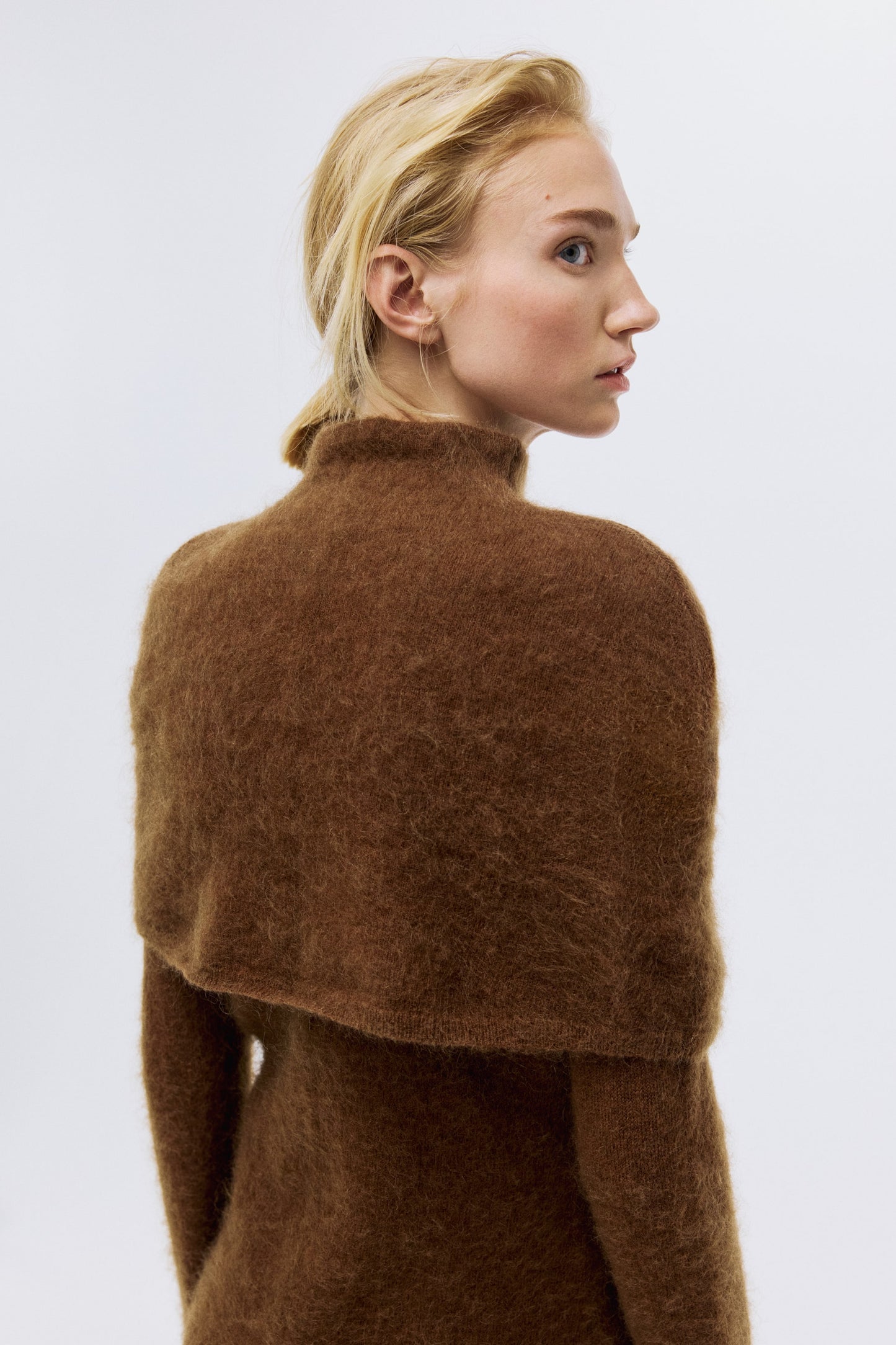 Mohair-blend turtleneck top