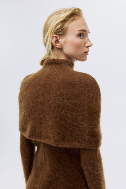 Mohair-blend turtleneck top