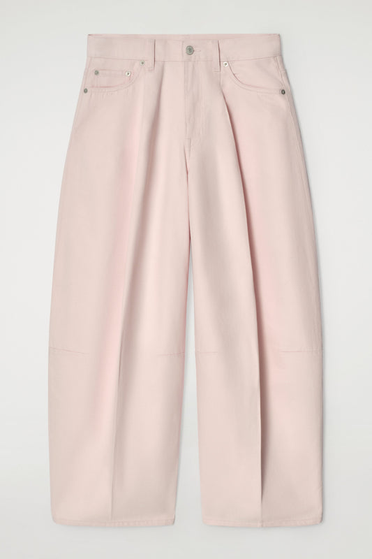 Twine barrel-leg jeans