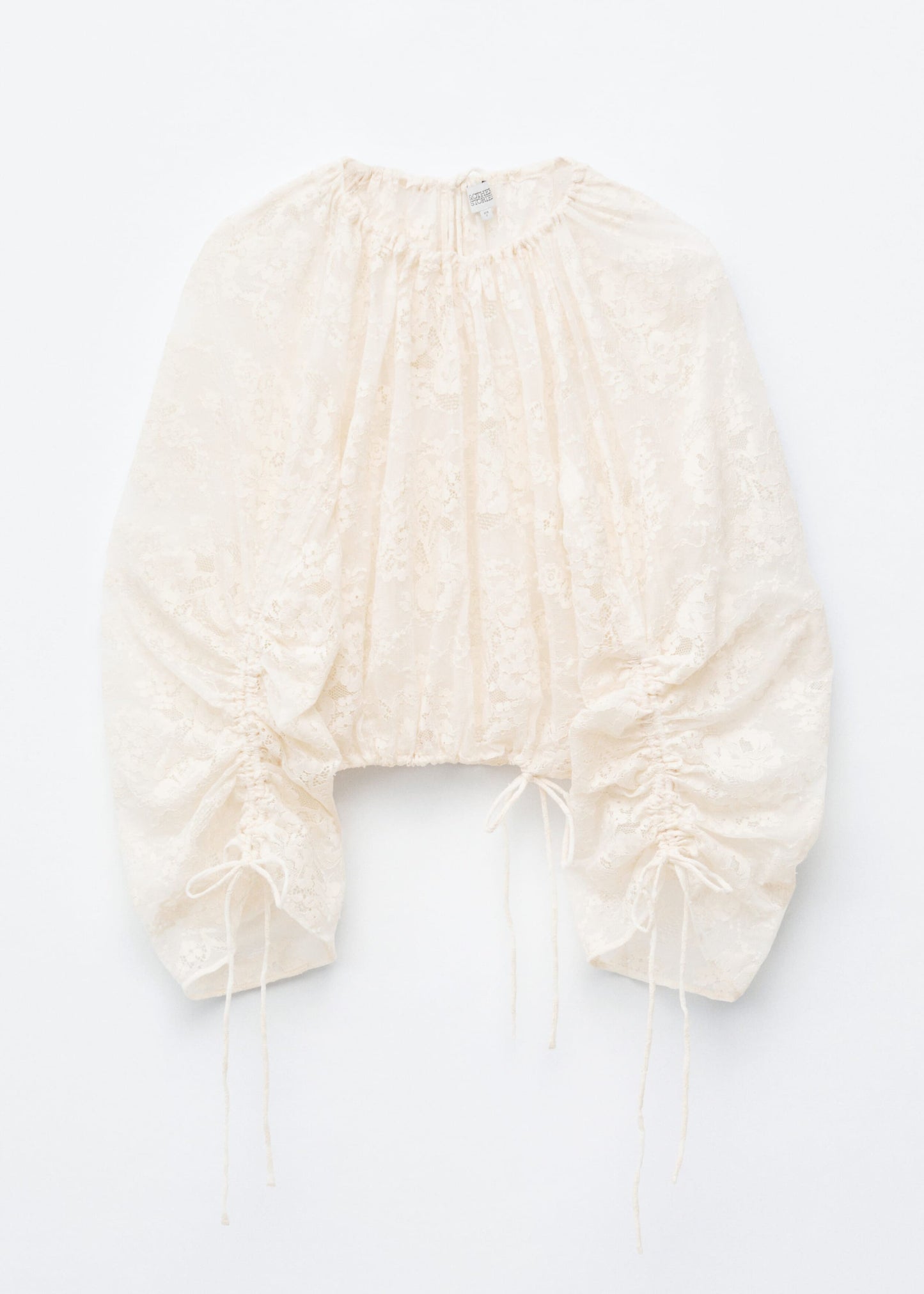 Gathered Lace Blouse - White - Blouses - & Other Stories GB