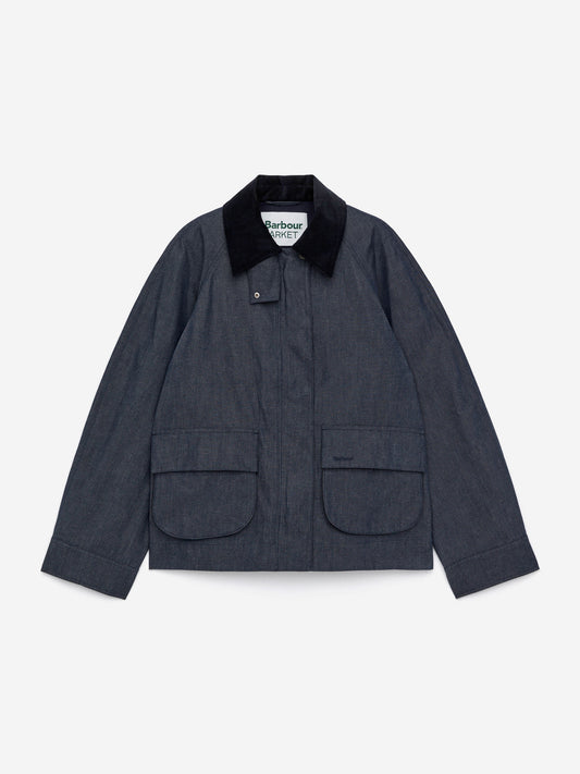 ARKET and Barbour Dry-Waxed Denim Jacket