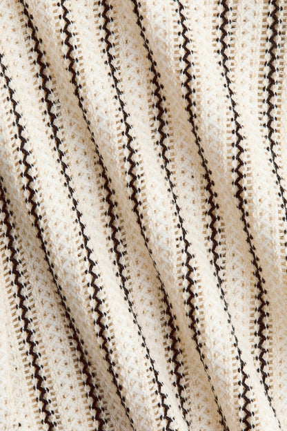 Women's Cream/Striped Pointelle-knit halterneck top | H&M GB