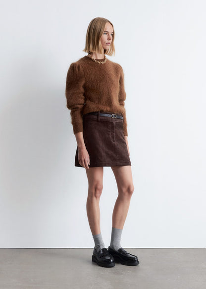 Mohair-Blend Puff-Sleeve Jumper