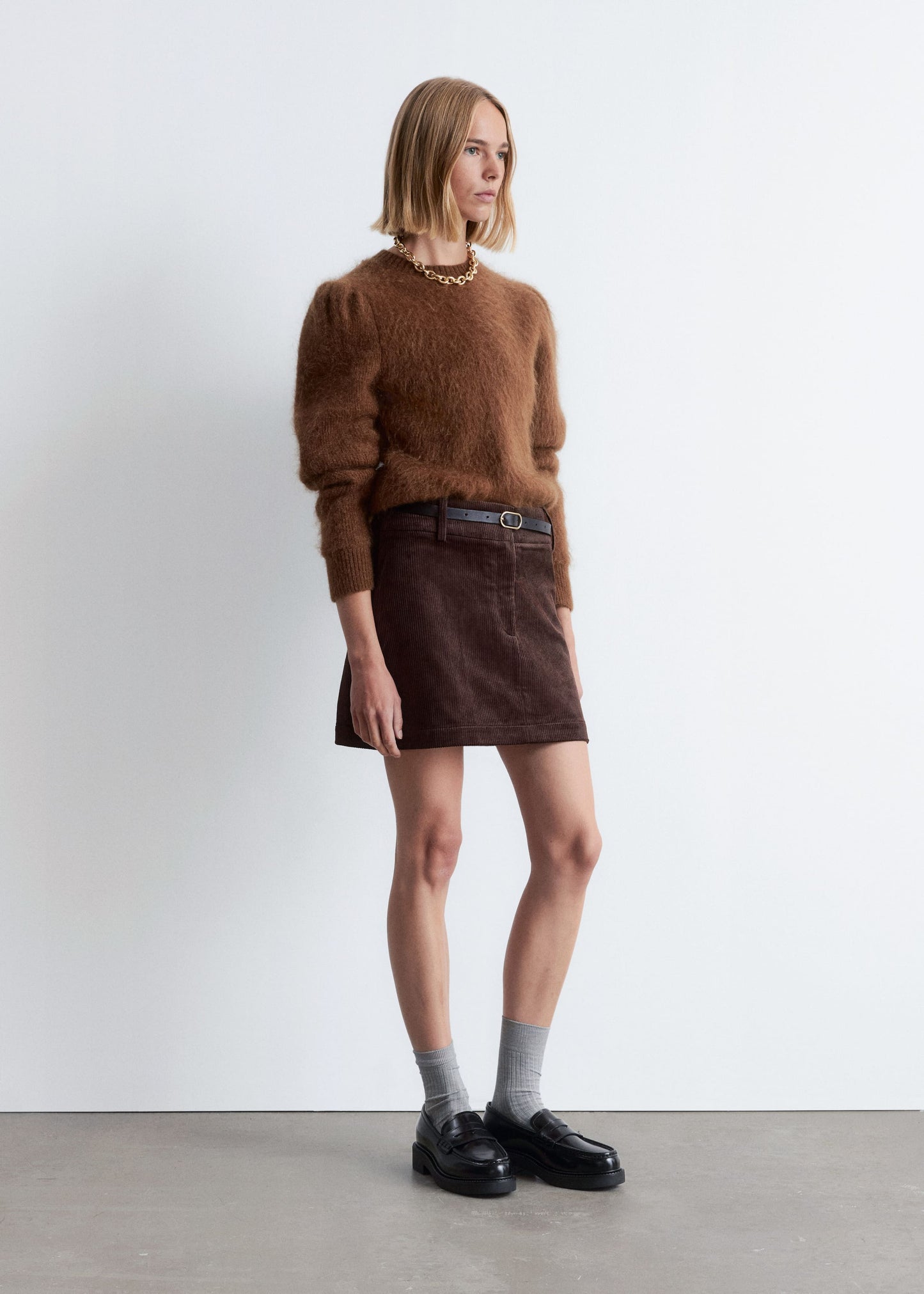 Mohair-Blend Puff-Sleeve Jumper
