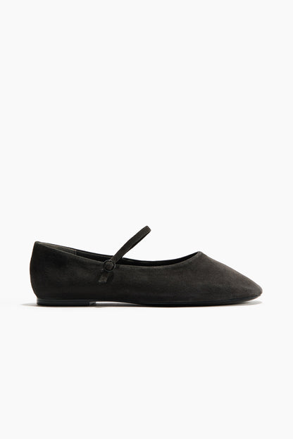 Suede Mary Jane ballet flats