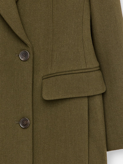 Tailored Wool-Blend Coat