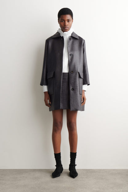 Pintucked Cotton Blouse